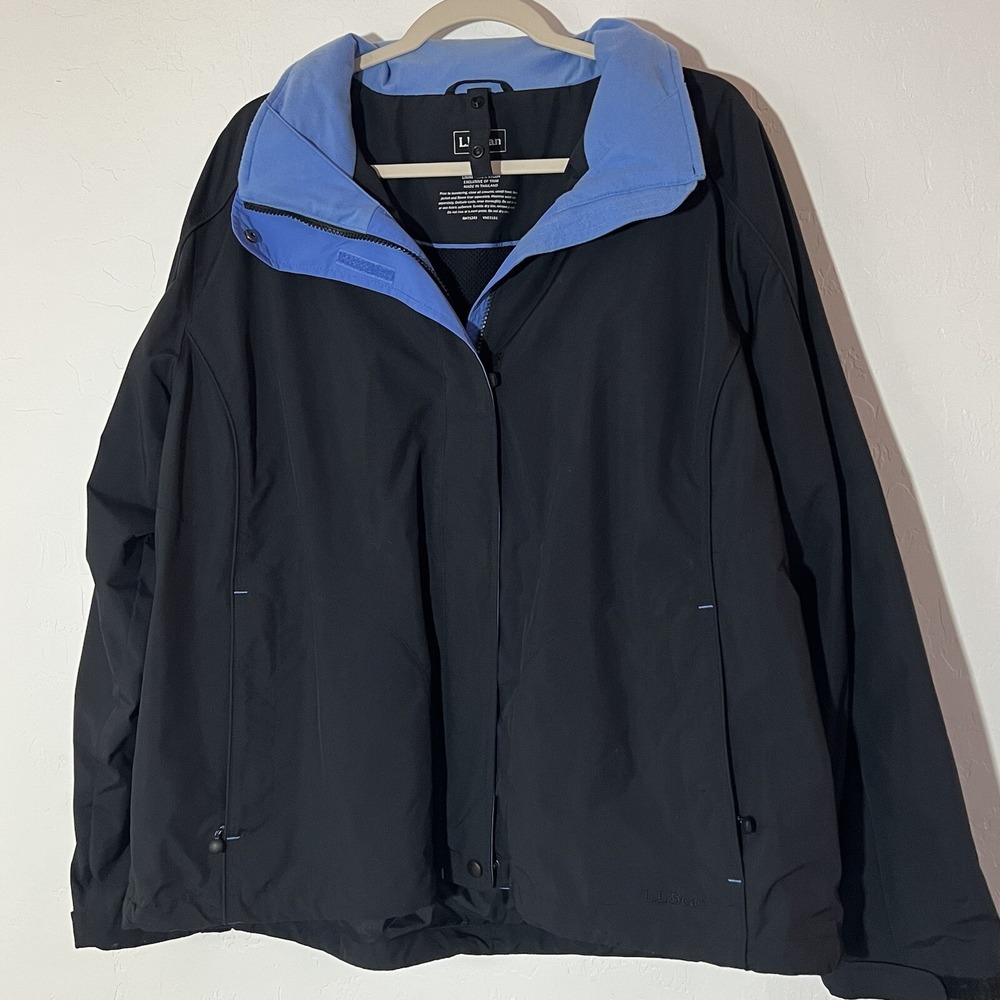 LL Bean Women's Storm Chaser 3 In 1 Windbreaker Water repellent  Jacket Sz 1XL